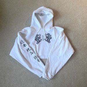 UO || cropped graphic hoodie